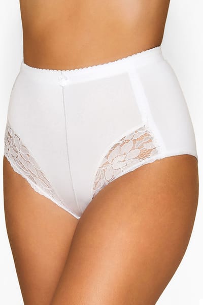 Yours Witte Kanten Slip Met Hoge Taille En Lichte Correctie Size 46-48