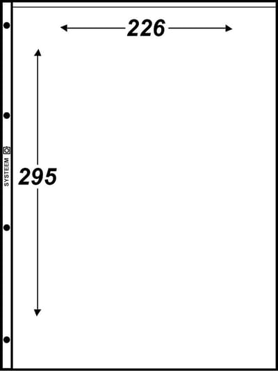 Hartberger Systeemblad S-1 met 1 vak (226 x 295 mm) 5 stuks insteekhoezen - insteekbladen voor de verzamelaar! - voor aandelen A4 posters folder flyers boekjes