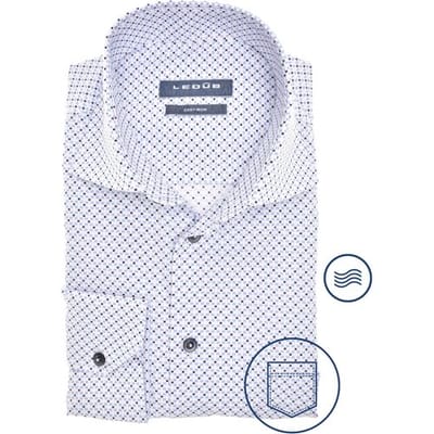 Ledûb Overhemd Dual Color Structure Elegance Blauw / male