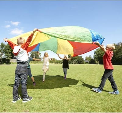 Gonge Parachute Diameter 3,5 meter - Leersysteem - Educatief Speelgoed - Motoriek