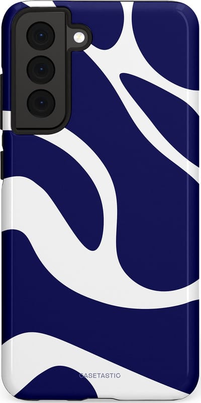 Casetastic Hoesje Geschikt voor Samsung S21 FE - Stijlvolle Beschermende Duo-layer Case - Zeebries Golven