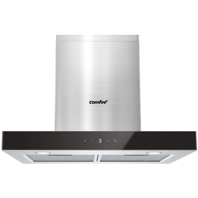 Comfee' Midea-Comfee 60cm T-vorm Afzuigkap, 650m³/h, A+++, RVS, Gebaren- & Touchbediening, LED-verlichting, 5-laags filter, recirculatie & afvoer,