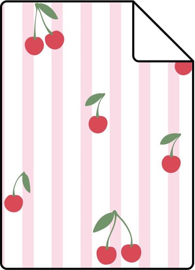 Proefstaal ESTAhome behang kersen licht roze - 26.5 x 21 cm - 131654-S