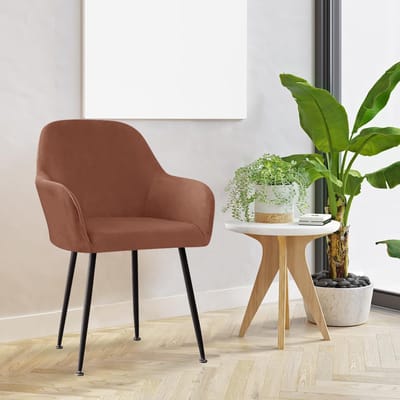 Stoelhoes met armleuning, hoezen voor stoelen, stretch, eetkamerstoelen, universeel, voor eetkamer, keuken, 1 stuk, donkerbruin