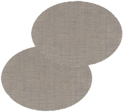 Secret De Gourmet Placemat Maoli - Set van 8x stuks - ovaal - zwart/beige - 48 x 35 cm - kunststof - onderlegger - Tafel onderleggers