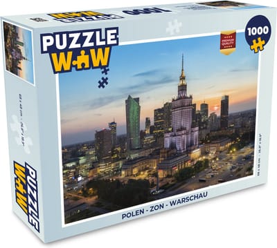Puzzel Polen - Zon - Warschau - Legpuzzel - Puzzel 1000 stukjes volwassenen