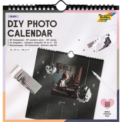 DIY Fotokalender "Black" - 23 x 23 cm
