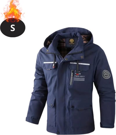 Bovista Windjas Voor Heren - Windjack - Waterdicht - Jas Met Capuchon - Outdoorjas - Volwassen - Blauw - Maat S