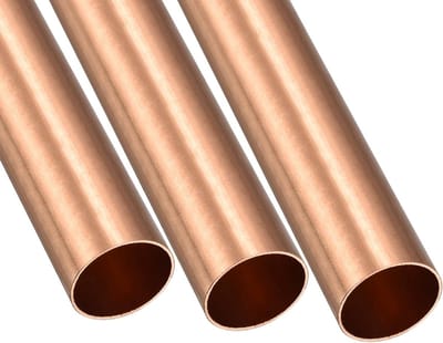 Koperbuis 25mm AD x 1mm Wanddikte x 100mm Lengte - 3 Stuks Rechte Slangen voor Doe-Het-Zelf Projecten en Huishoudelijke Toepassingen