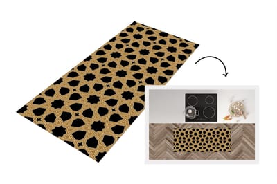 Keukenloper - Loper keuken - Geometrisch - Patroon - Arabisch - 120x50 cm - Keukenloper vinyl