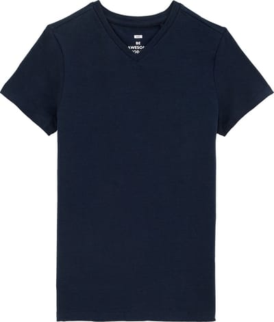WE Fashion Jongens T-shirt met V-hals van katoenmix