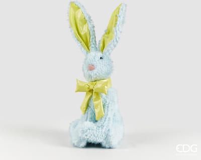 EDG Enzo De Gasperi Pluche konijn decoratie Pasen H36 Licht blauw