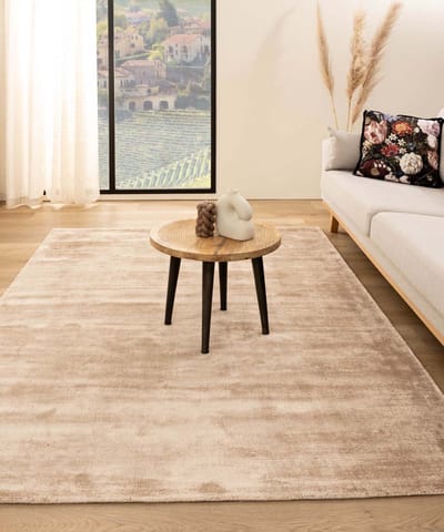 Viscose vloerkleed - Glamour beige 200x300 cm