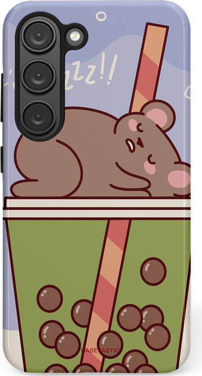 Casetastic Hoesje Geschikt voor Samsung S23 - Stijlvolle Beschermende Duo-layer Case - Bubbelthee Droom