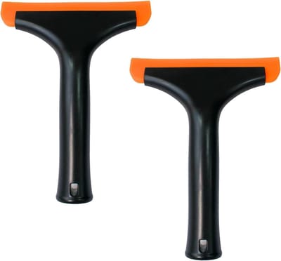 Dailygoods- Raamwisser Siliconen - Set van 2 - Douchewisser - Auto Raamwisser - Glazen Reiniger - 19 x 15 x 3,3 cm - Zwart - Raamreiniger