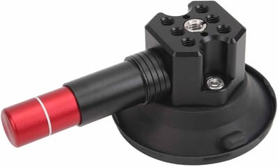 Allecto Handpomp Vacuümzuignap 360 Graden Zuignap - Autotelefoon - Actiecamerahouder - Camerastabilisatorbeugel 1/4 3/8 Lokalisatiegat - Geschikt voor Actiecamera's - Zwart