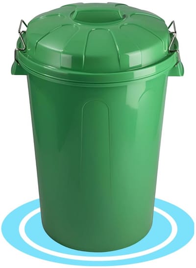 100 Liter Vuilnisemmer met Deksel - Robuust Kunststof voor Thuis, Kantoor en Industrie - Vuurvast - 57x52x74,5 cm - Groen
