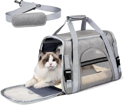 Lexium Katten Vervoersbox - Kattenvervoersbox - Reistas Katten - Reismand - Kattendraagtas - Transporttas