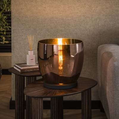 PS-Collection UP XL Vloerlamp - 33x33x32cm - Koperkleur - Glas/Metaal - vloerlampen woonkamer, vloerlamp zwart, vloerlamp industrieel, vloer lamp, vloerlampen landelijk, staande lampen woonkamer, staande lampen, staande lamp industrieel