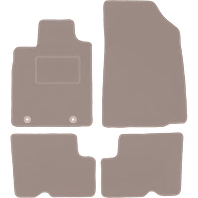 Beige veloursmatten voor: Dacia Sandero I hatchback, Stepway (2008-2013)