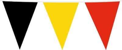 Wefiesta - Vlaggenlijn PE zwart geel rood - 10 meter - 30 x 45 cm