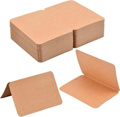 Vouwkaarten 10 x 14 cm, 100 stuks, blanco, 300 g/m², handwerk voor Kerstmis, verjaardag, uitnodiging