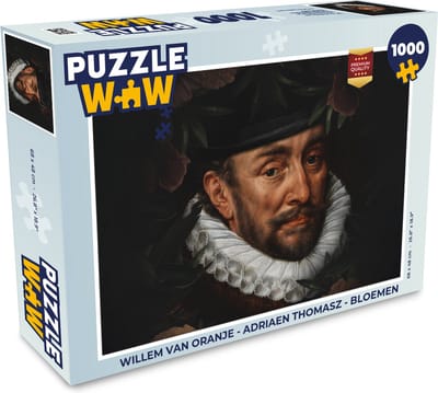 Puzzel Willem van Oranje - Adriaen Thomasz - Bloemen - Legpuzzel - Puzzel 1000 stukjes volwassenen