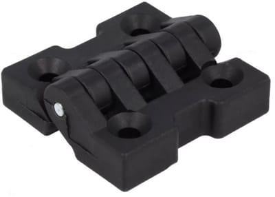 Scharnier – polyamide – zwart – 47 × 48 mm
