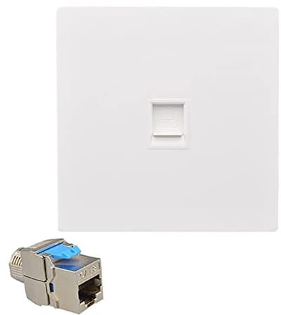 Gigabit Netwerkdoos CAT8/CAT7 RJ45 Wandpaneel 86x86mm voor Ethernet-kabels