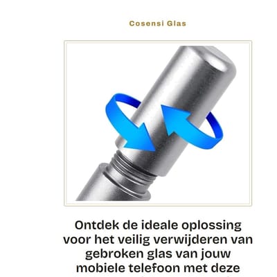 Dailygoods- Glasbreker Auto - Verstelbare Sterkte - Hoge Precisie - Duurzaam - Geschikt voor Mobiele Telefoon - 114x13,8mm - Glasbreekpen