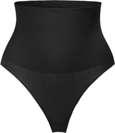 Finnacle Hoge Taille Tummy Controll Thong Panty Body Shaper Zwart M