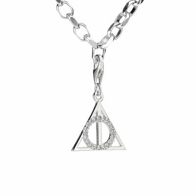 The Carat Shop - Harry Potter Deathly Hallows Clip on Bedel met Kristallen Elementen