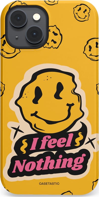 Casetastic hoesje geschikt voor Apple iPhone 14 Plus - MagSafe - Dubbellaagse bescherming - Alles is niks - Fashion Case - Okergeel Zwart Zand