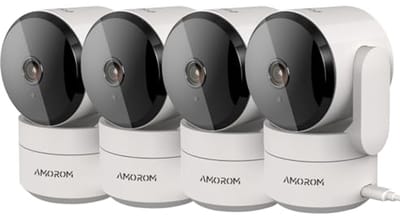 Wifi-bewakingscamera 360° met 1080p, Nachtzicht, 2-weg Audio en Bewegingsdetectie