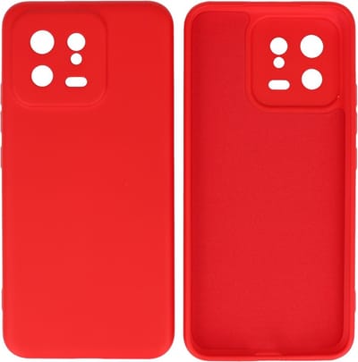 Xiaomi 13 5G Hoesje - 2.0mm Dikke Fashion Telefoonhoesje Backcover - Siliconen Hoesje - Rood