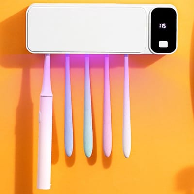 LISM – Deze tandenborstelhouder met vijf compartimenten is een oplaadbare, aan de muur te bevestigen tandenborstelhouder, perfect voor gebruik in de badkamer en thuis. Een aanrader als verjaardagscadeau.