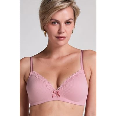 Hunkemöller Dames Lingerie Voorgevormde bh zonder beugel Lola - Roze - maat C75