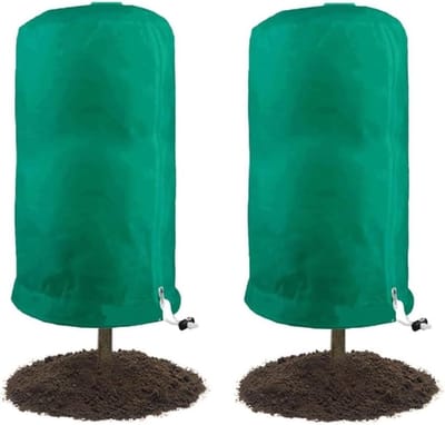 2 Stuks Vliesdoek tegen vorst - Plantenhoes - Winterhoes - Plantenhoes tegen vorst - Beschermhoes winter boom/plant - 80x60cm - Ritssluiting - Anti-vorst Beschermhoes Planten - Groen