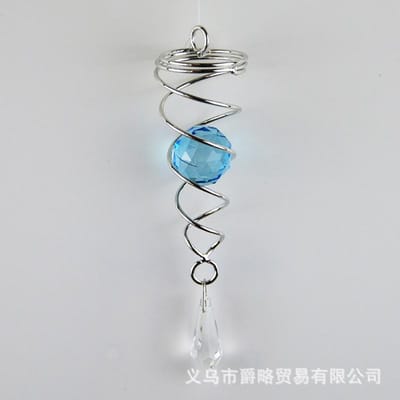 Roterende Kristallen Glazen Bol Spiraal Staart Hanger Windspinner Staarten Hangende Decoratief voor Spinners Klankspel Buiten Tuin & Erf