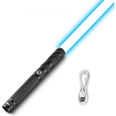 VEVOR Lightsaber Dueling Lightsaber met 14 RGB-kleuren en FX-geluid en realistisch handvat, oplaadbaar lichtzwaard voor volwassenen Kerstmis Halloween Cosplay Verjaardag Zwart