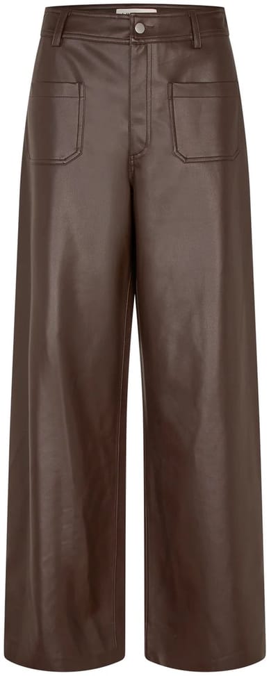 Lollys Laundry Ringo - Broek - Kunstleer - Bruin - XL