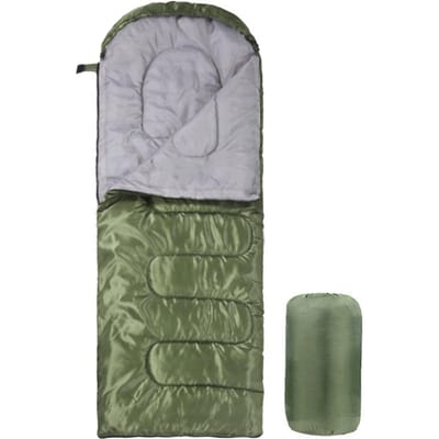 Ultralichte slaapzak voor backpackencompartiment voor volwassenen 170T Envelop 4 seizoenen met capuchon 950g