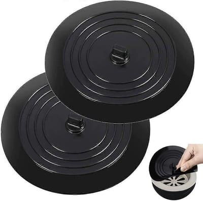 2x Gootsteen Stop Universeel - Universele Badstop - Afvoerstop - Afvoerplug - Badstop Met Hand - Afvoerpluggen - Afvoerstop Voor Bad - Wastafel Badplug - Afvoerplug - Gootsteenstop - Voor Gootsteen Bad Douchebak Keuken Wasbak Badkuip Aanrecht