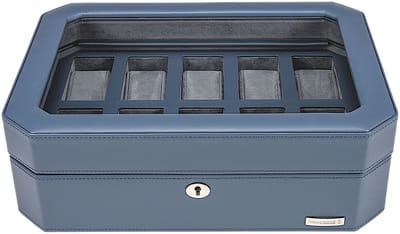 WINDROSE sieradendoos Tempora Watch Box Blue donkerblauw