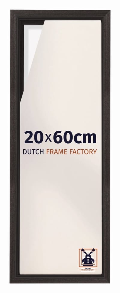 Baklijst 20x60 cm - Eiken Donker - Geschikt voor Canvasdoek - MDF Baklijst Lausanne