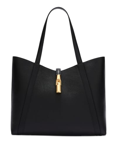 FURLA Leren shopper Goccia Tote Bag Nero zwart