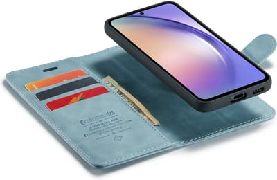 CaseMania Bookcase hoesje geschikt voor Google Pixel 8 - Effen Aqua - Kunstleer - 2-in-1 Magnetisch Uitneembaar Design
