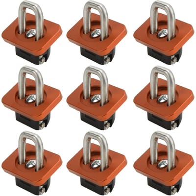 9 PIÈCES Ancrages d'arrimage pour benne de camion Intérieur Capacité de charge 1000 lbs Remplacement pour Chevy Silverado 2007-2021 orange