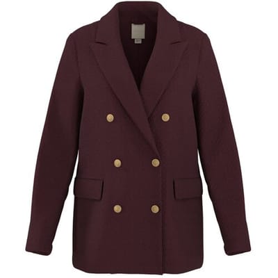 ESMARA Dames bouclé blazer (Bordeaux, 34)