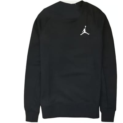 Jordan Effen Kleur Sport Crew Neck Pullover Sweatshirt Heren Tops Zwart AH3935-010 M black